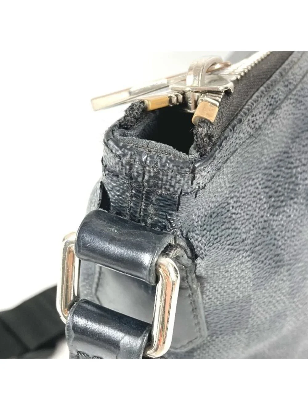 Louis Vuitton Shoulder Bag Mick PM Damier Graphite Canvas Black